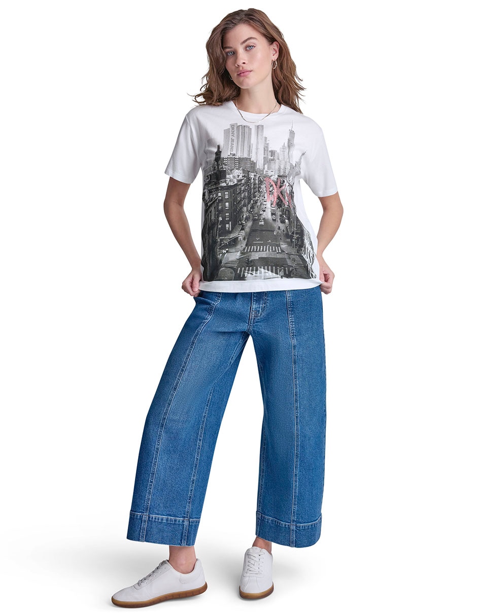 Playera manga corta cuello redondo para mujer 2