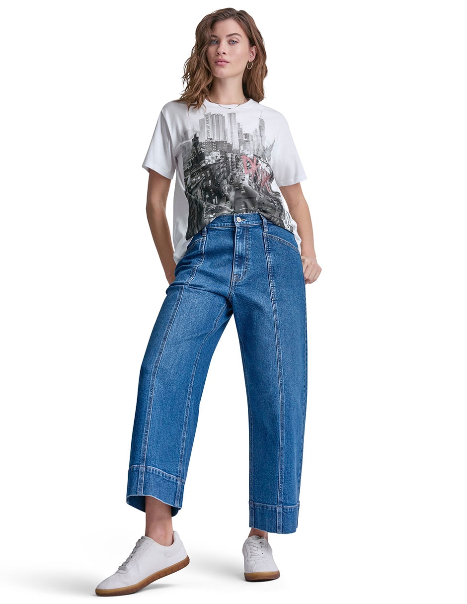 Playera manga corta cuello redondo para mujer 5