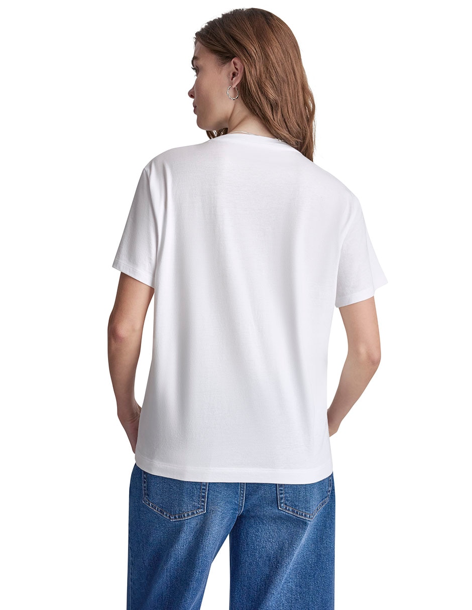 Playera manga corta cuello redondo para mujer 6