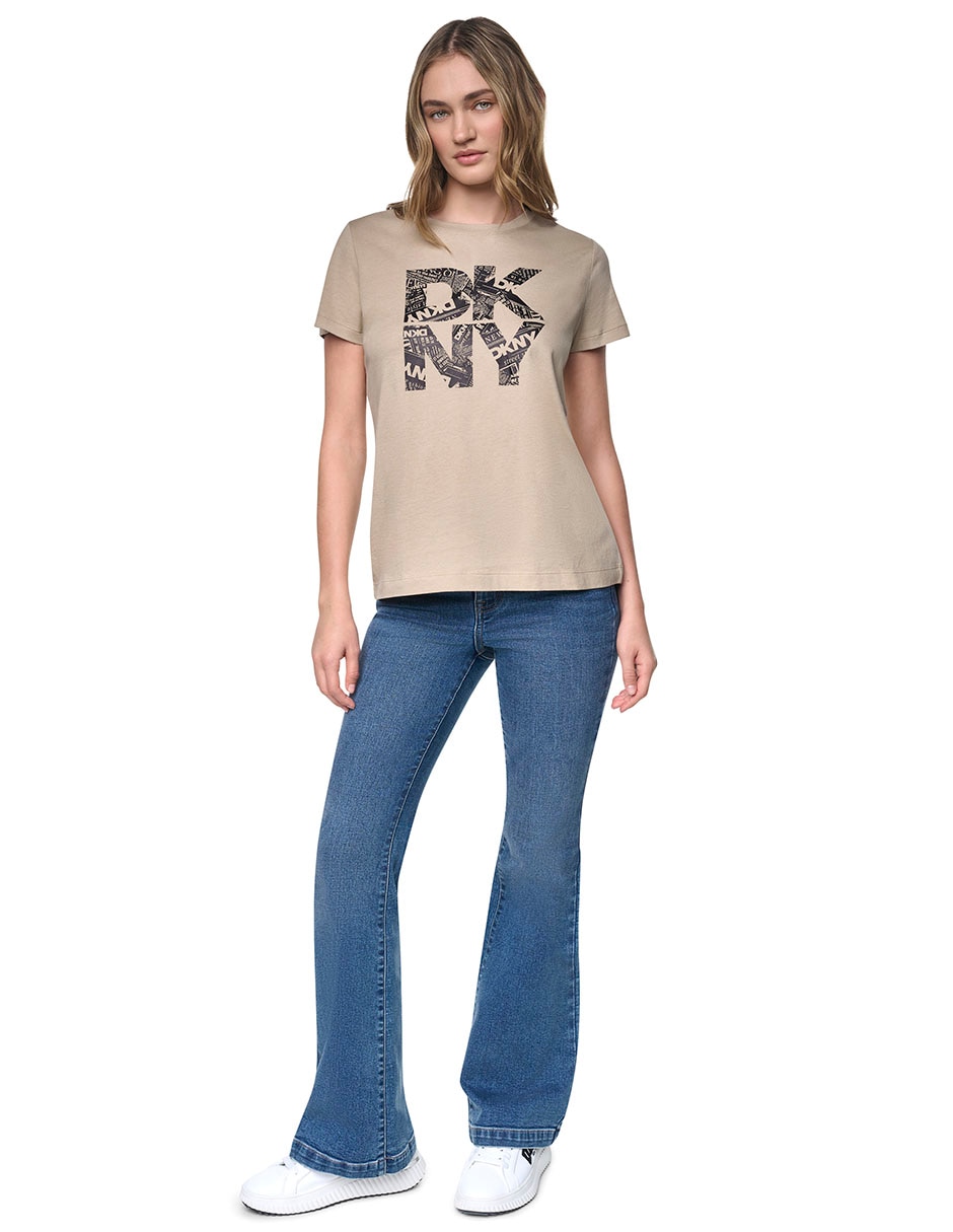 Playera manga corta cuello redondo para mujer 4