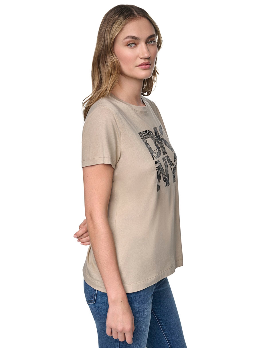 Playera manga corta cuello redondo para mujer 5