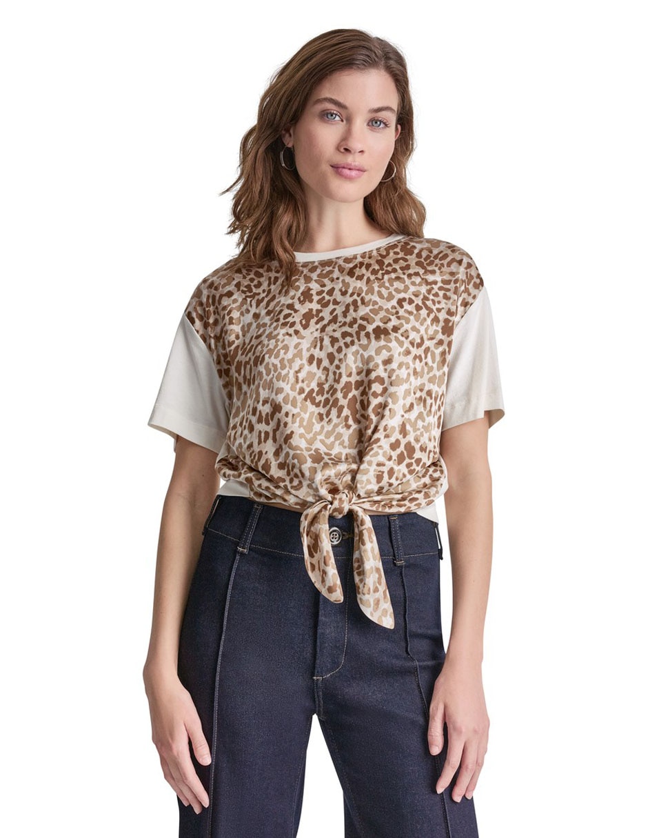 Playera manga corta cuello redondo para mujer Playera manga corta cuello redondo para mujer