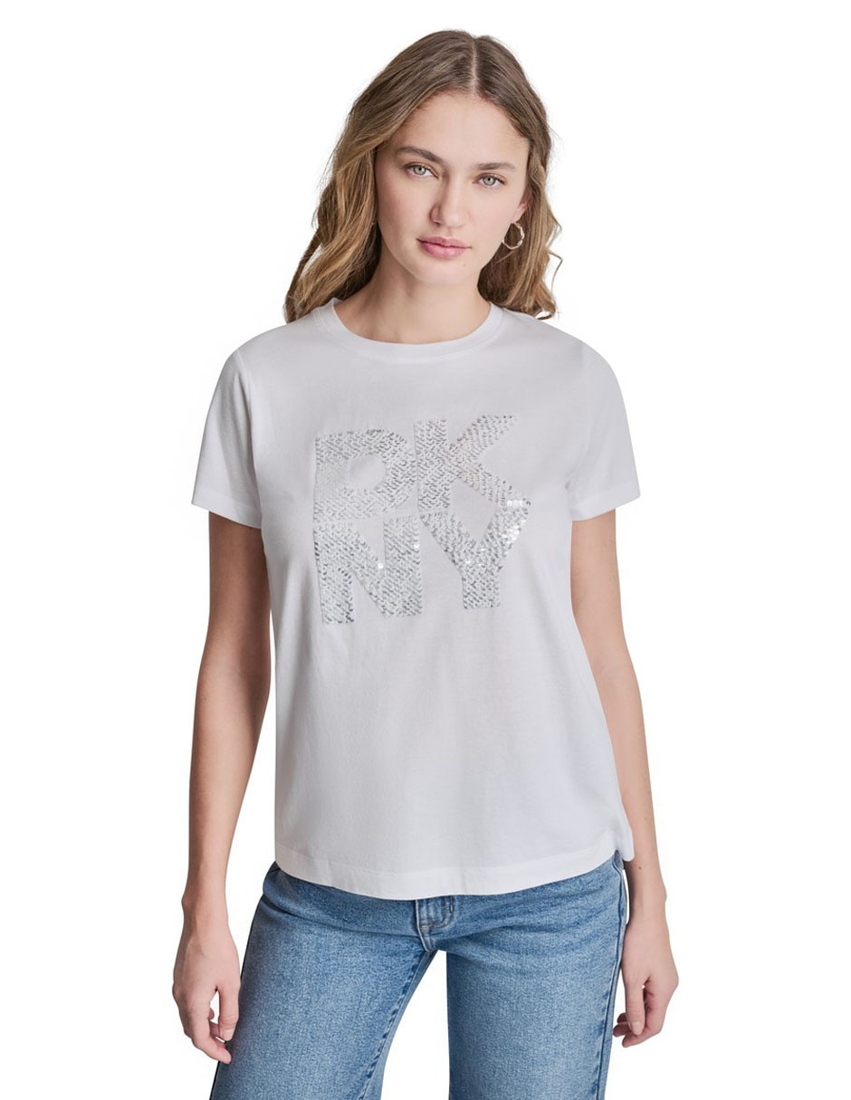 Playera manga corta cuello redondo para mujer Playera manga corta cuello redondo para mujer