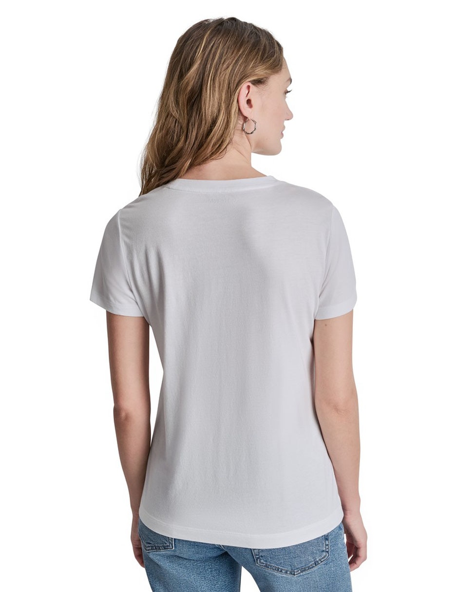 Playera manga corta cuello redondo para mujer 4