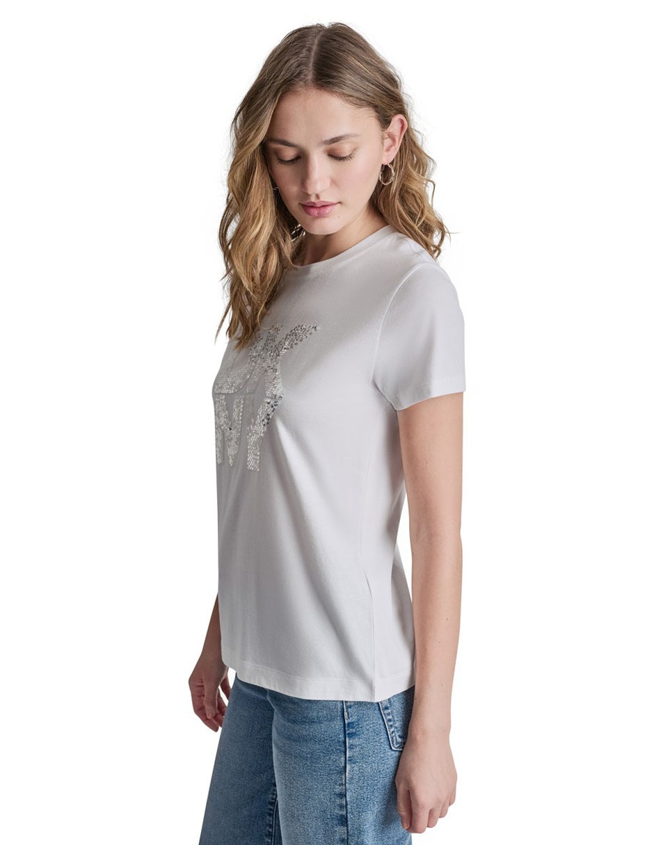 Playera manga corta cuello redondo para mujer 5