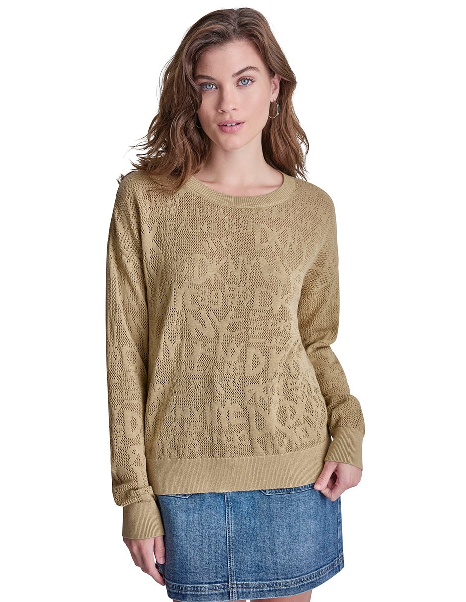 Suéter cuello redondo para mujer