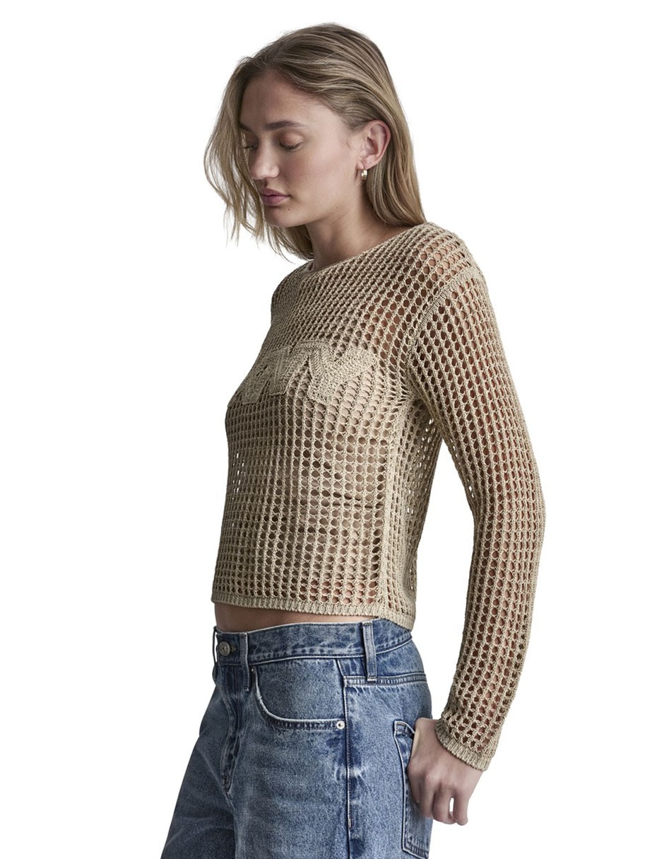 Suéter cuello redondo para mujer 2