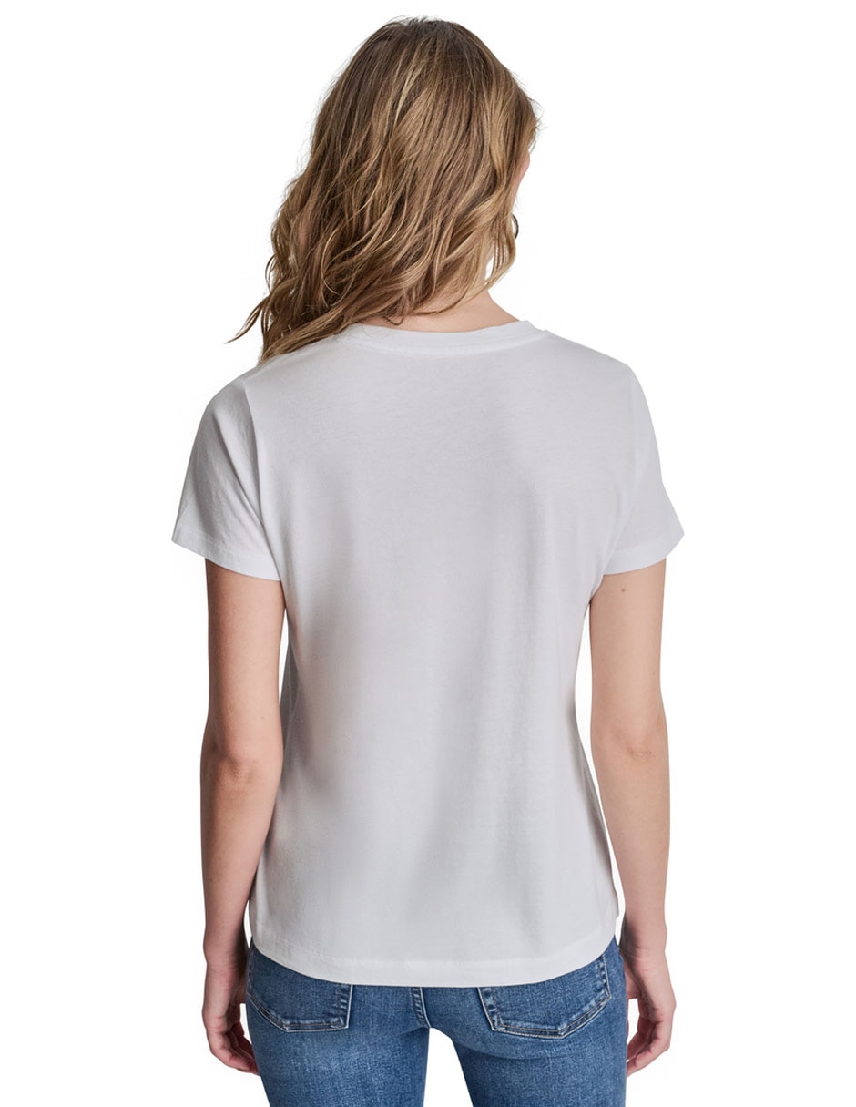 Playera manga corta cuello redondo para mujer 3