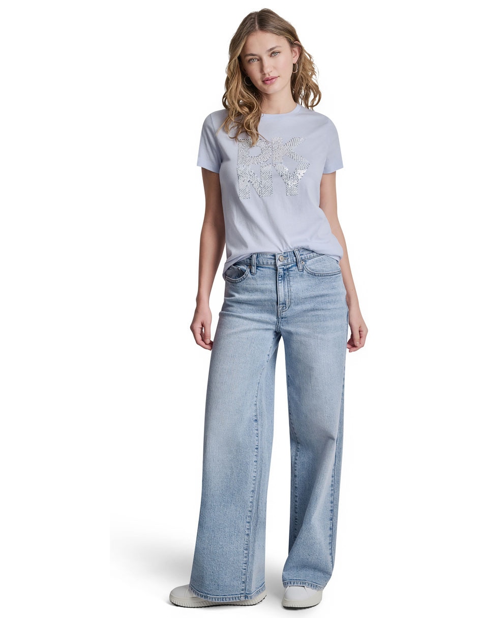 Playera manga corta cuello redondo para mujer 2