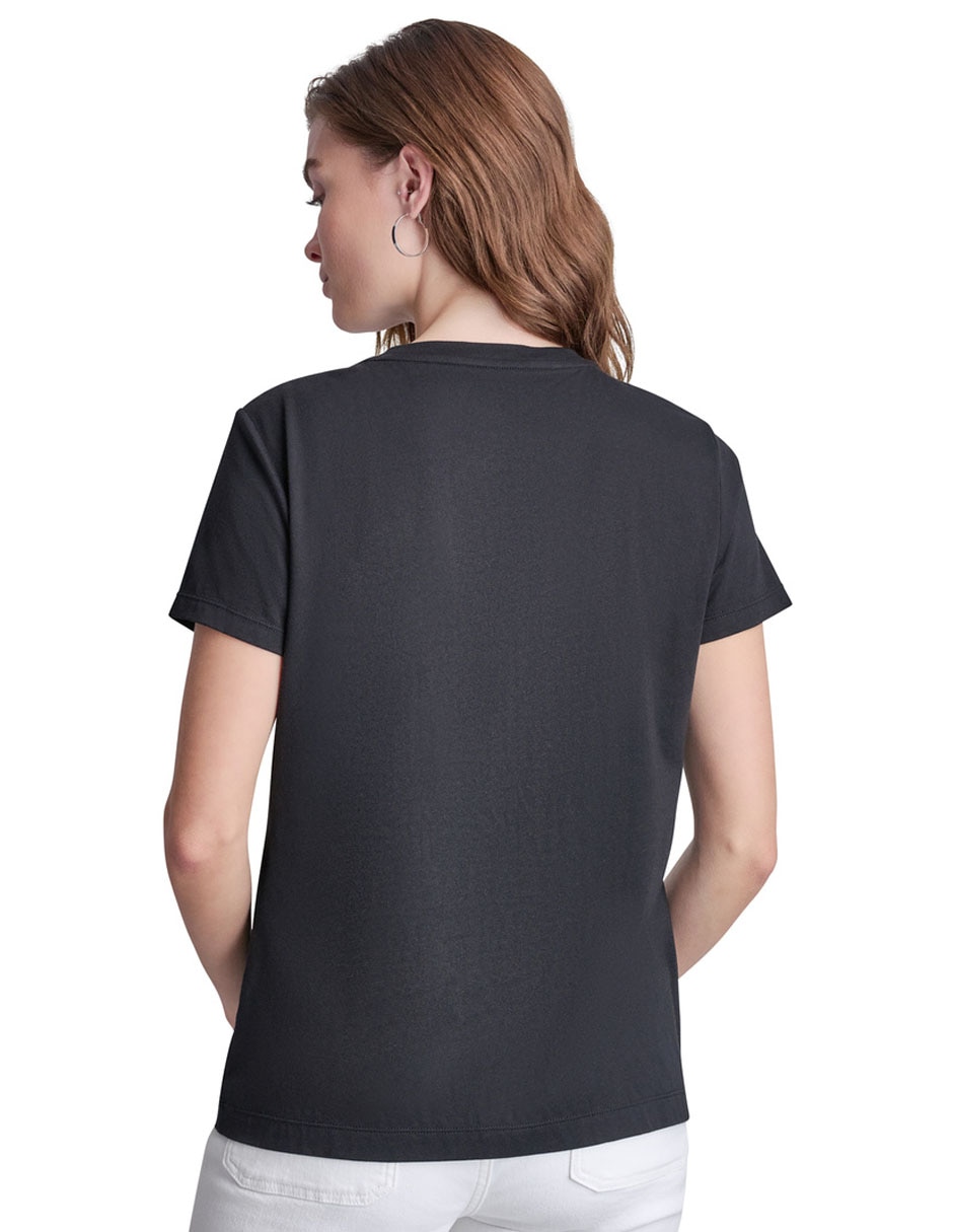 Playera manga corta cuello redondo para mujer 2
