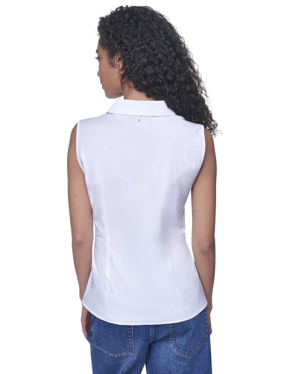 Blusa dkny manga sin manga para mujer 2