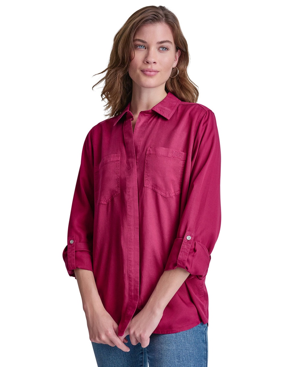 Blusa dkny manga larga para mujer