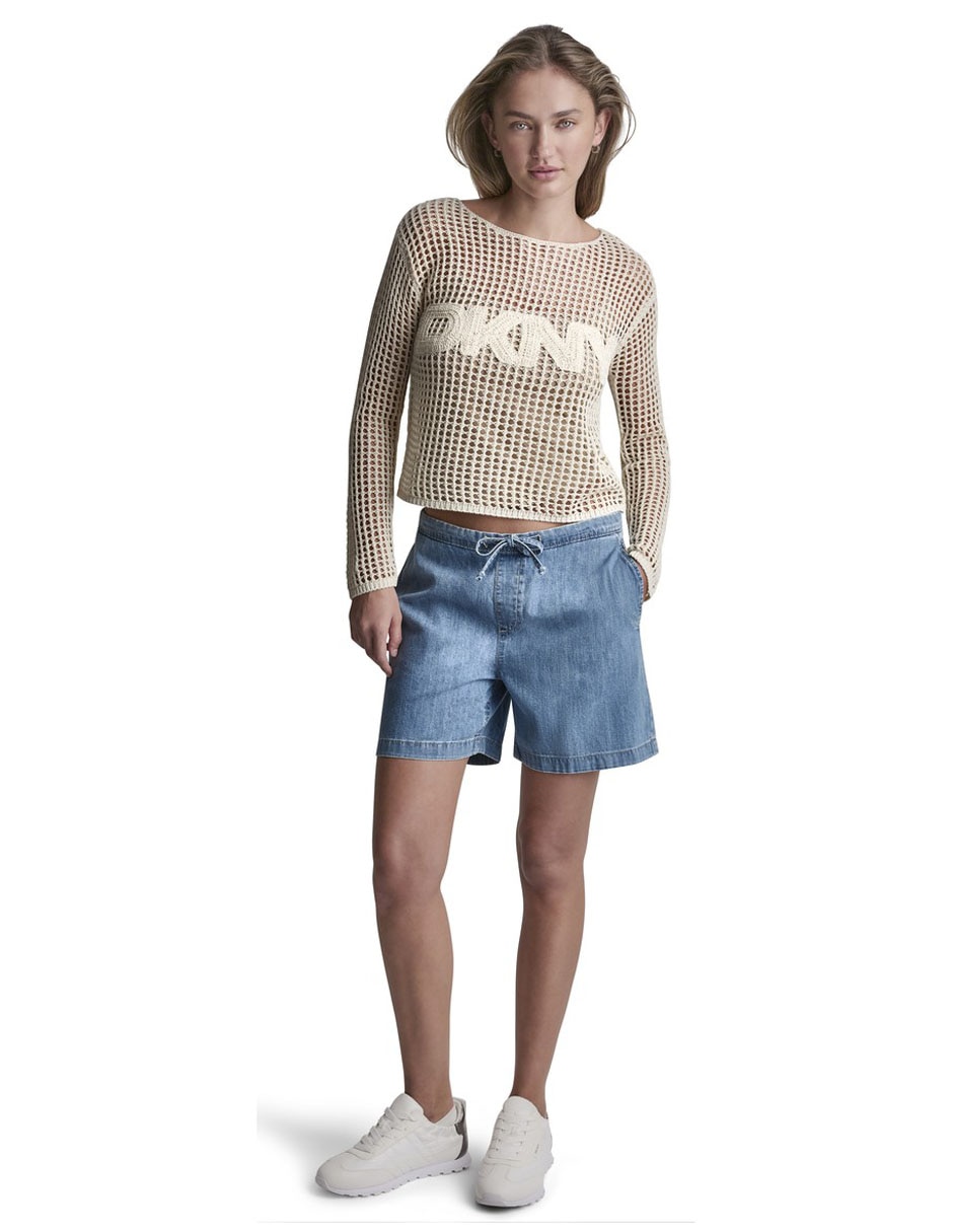Suéter cuello redondo para mujer 4