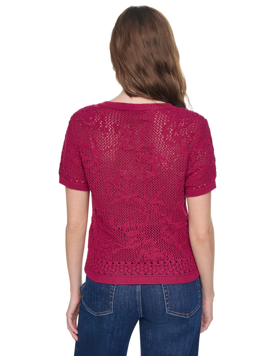 Suéter dkny cuello redondo para mujer 2