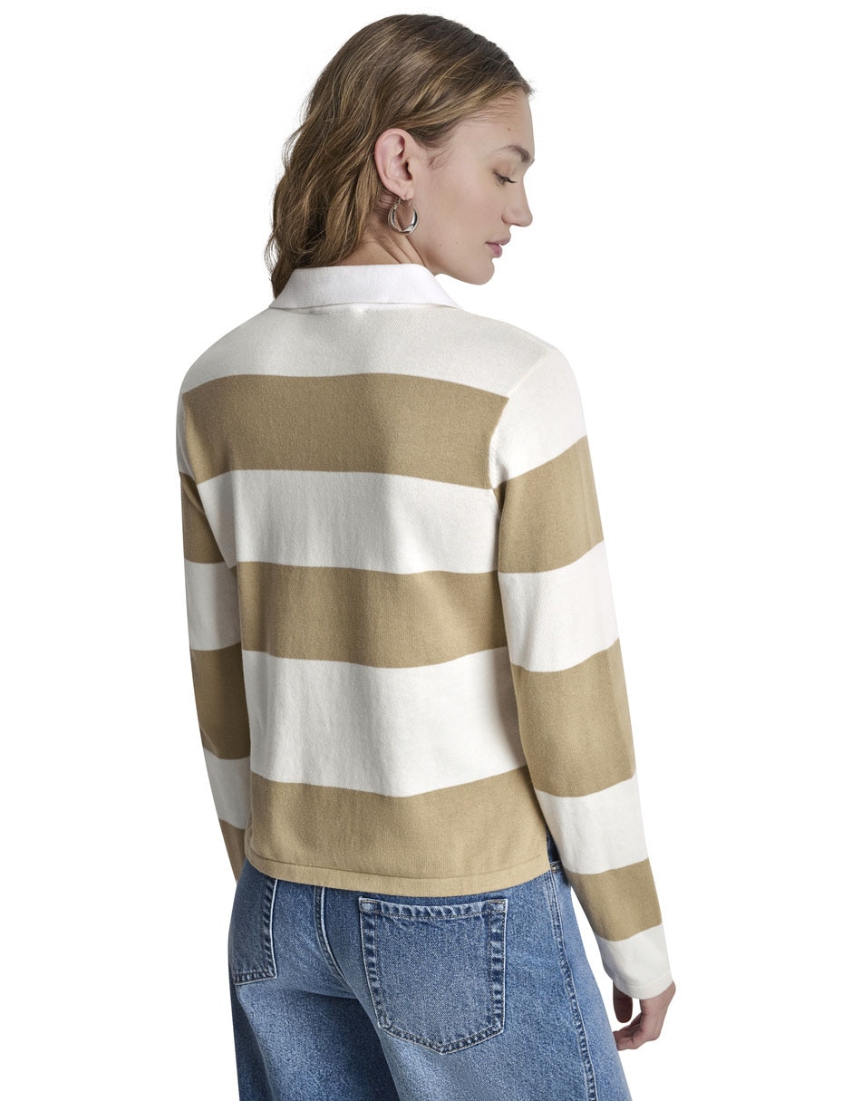 Suéter cuello polo para mujer