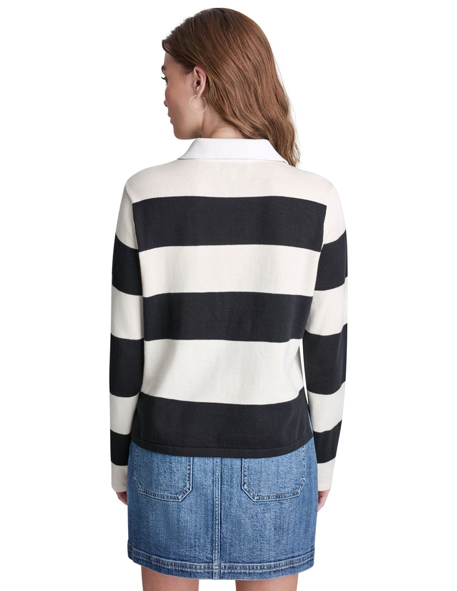 Suéter dkny cuello redondo para mujer 3