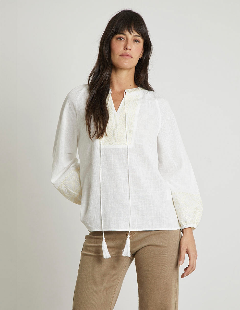 Blusa trucco manga larga para mujer