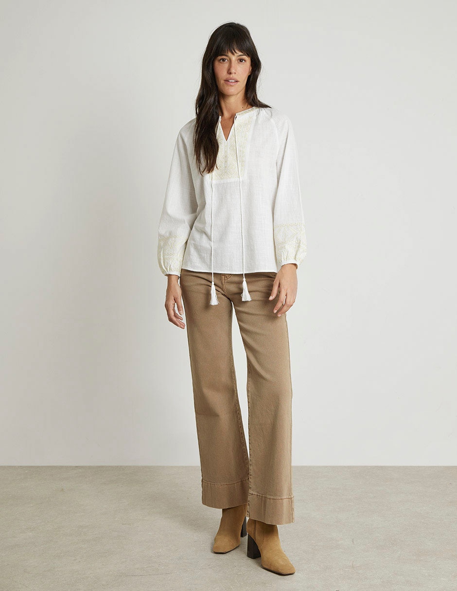 Blusa trucco manga larga para mujer