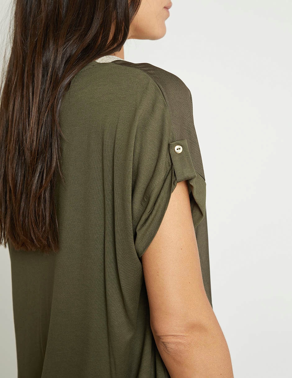 Blusa manga corta para mujer