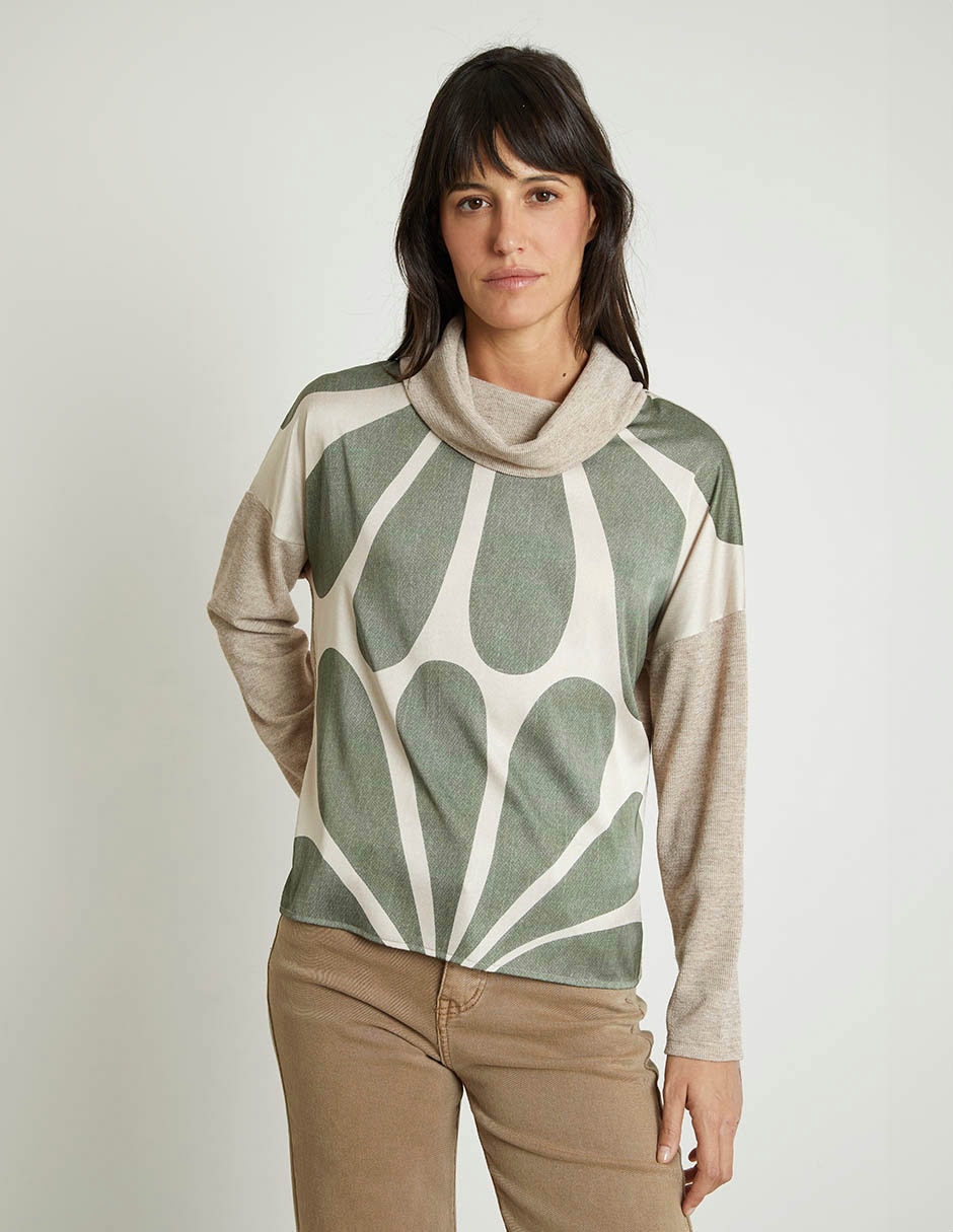 Blusa manga larga para mujer