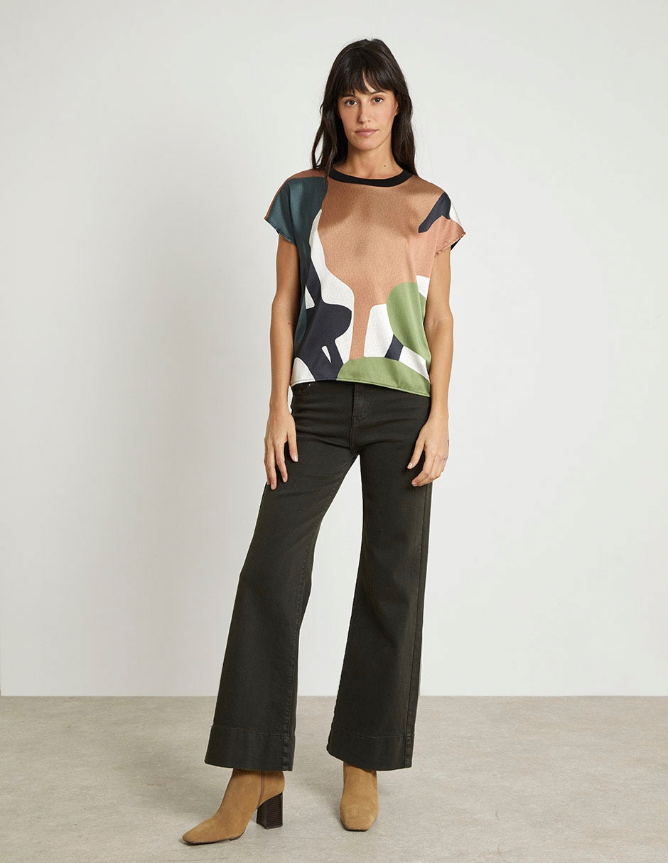 Blusa manga corta para mujer 4