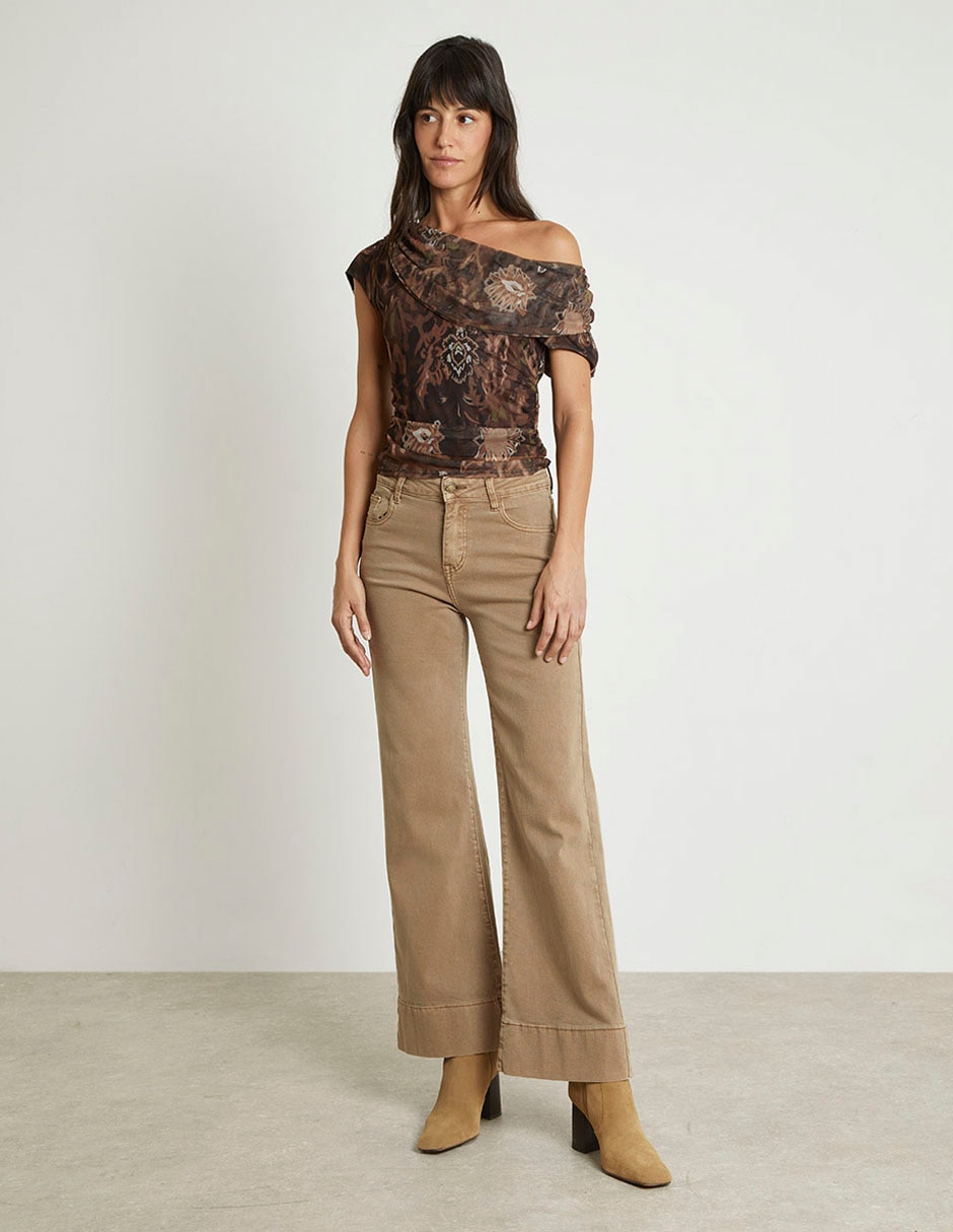 Blusa Trucco una manga para mujer 5
