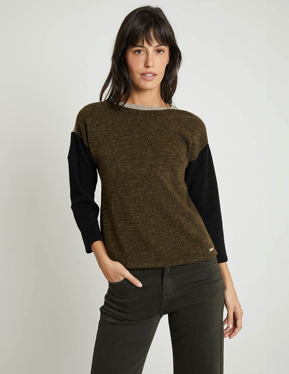Suéter cuello redondo para mujer