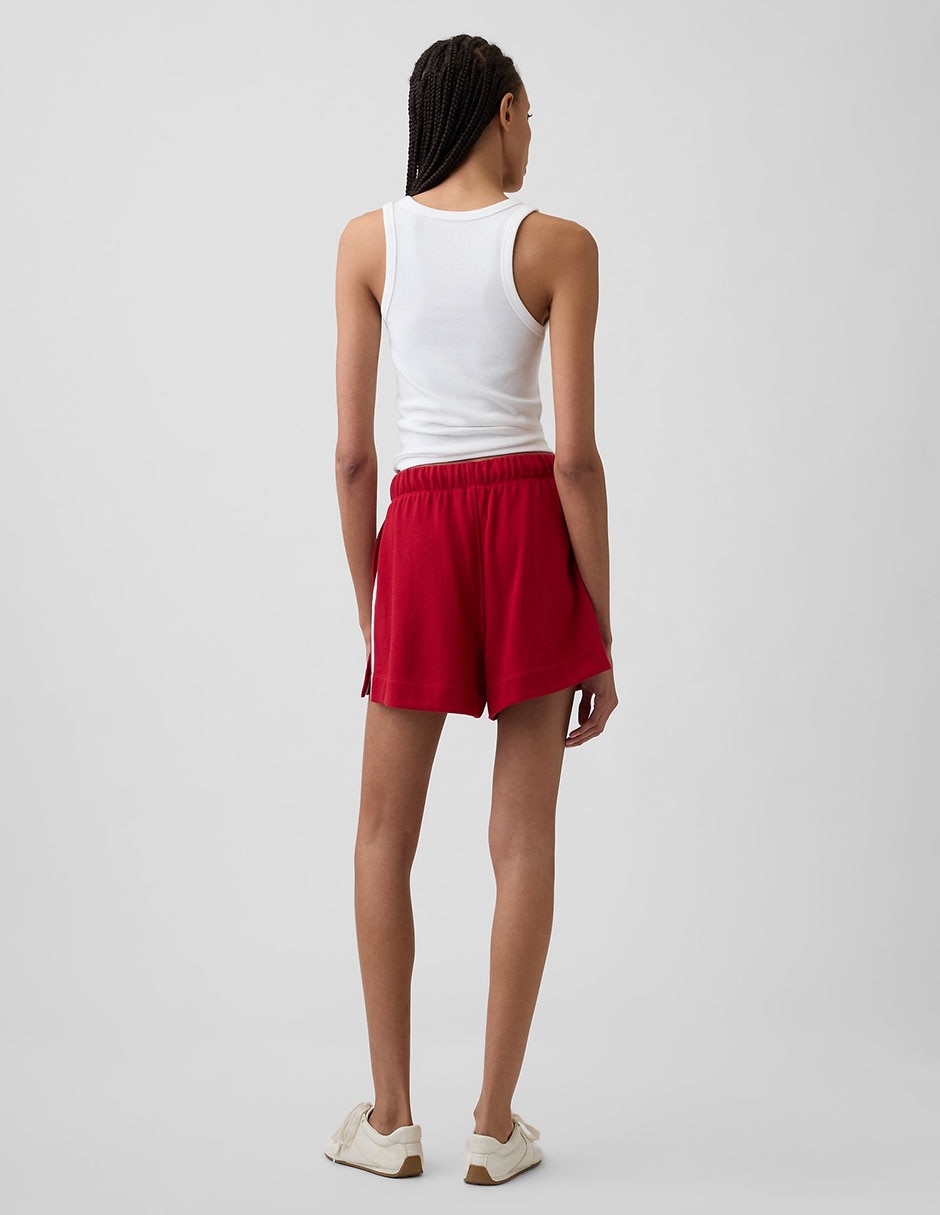 Short mezcla de materiales para mujer 6