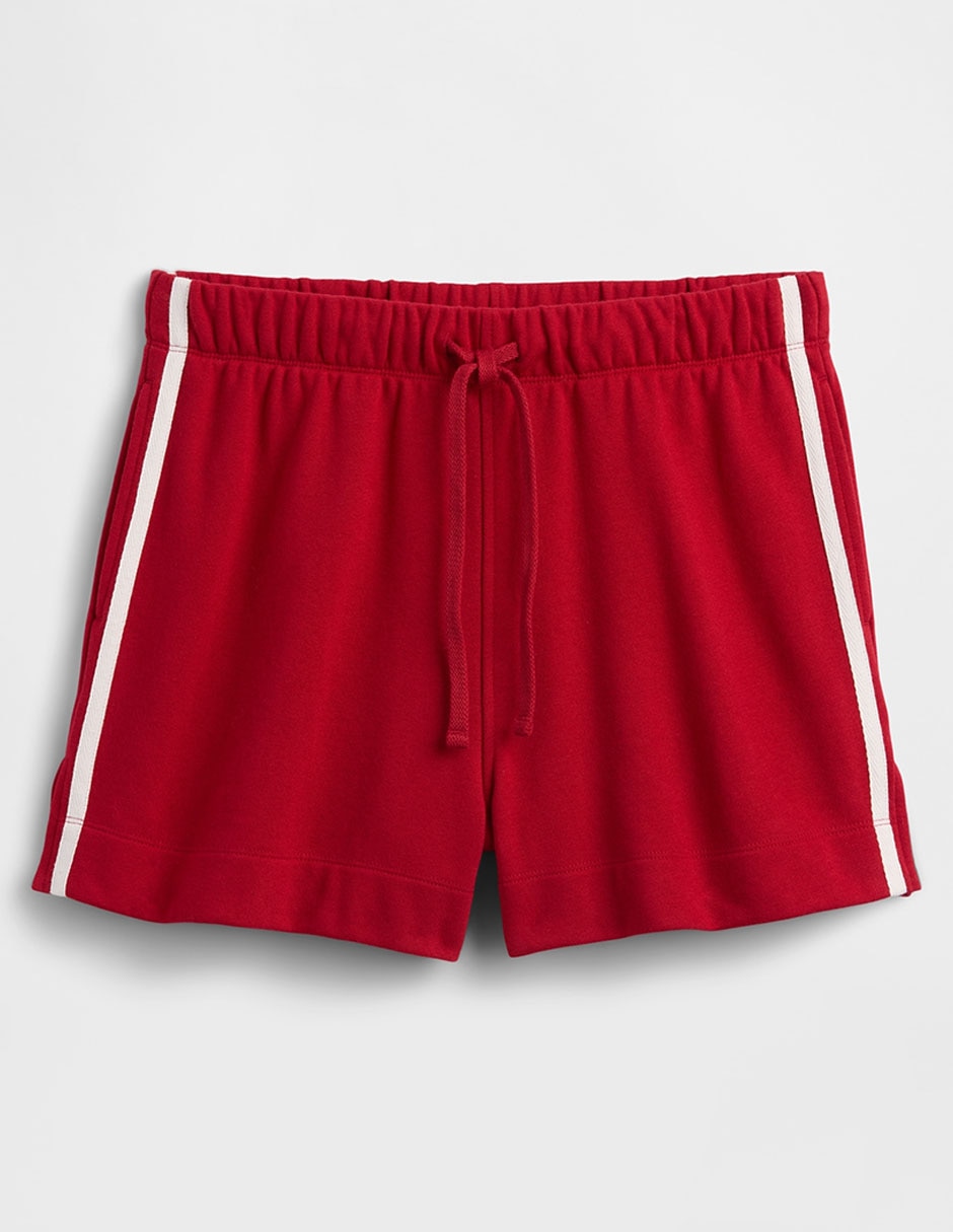 Short mezcla de materiales para mujer 12