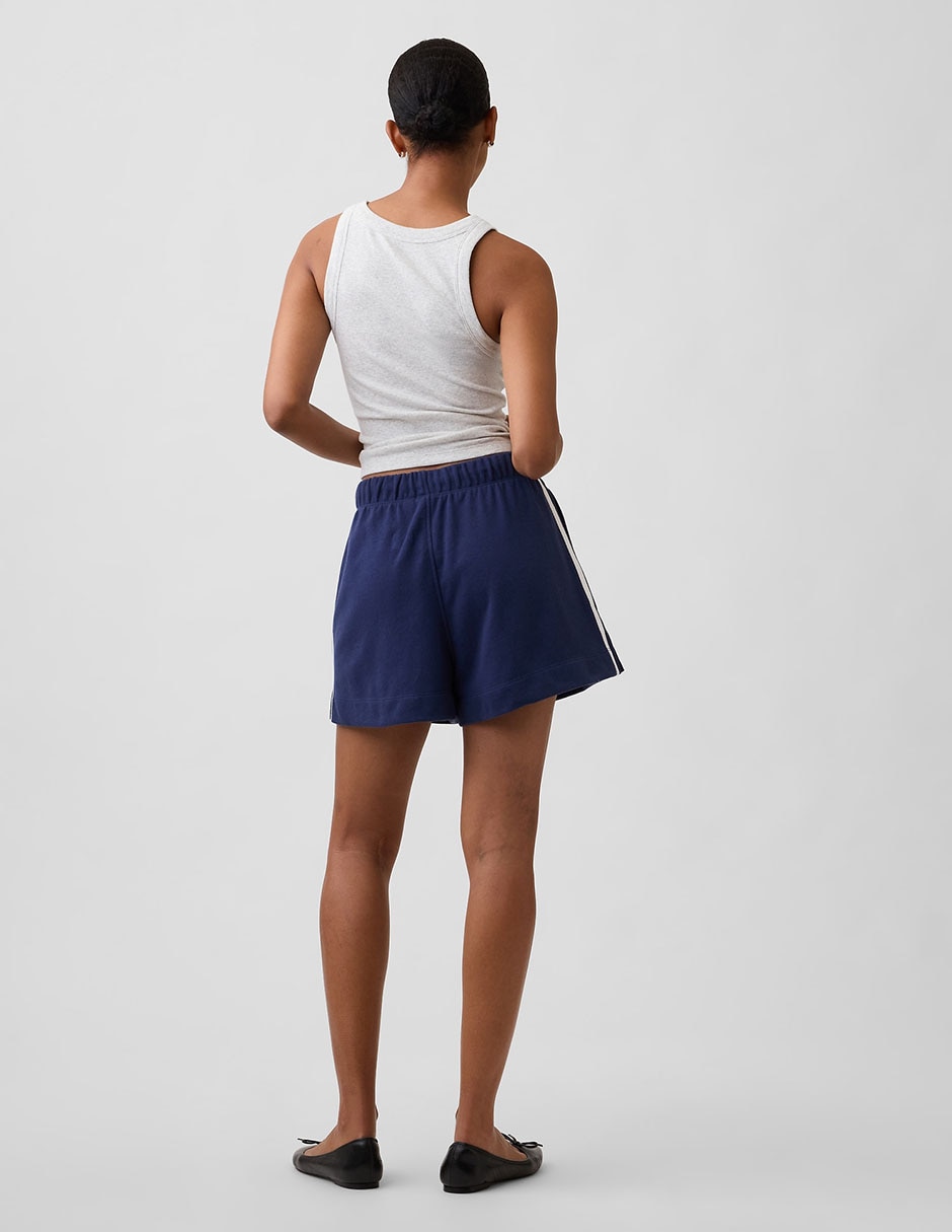 Short mezcla de materiales para mujer 2