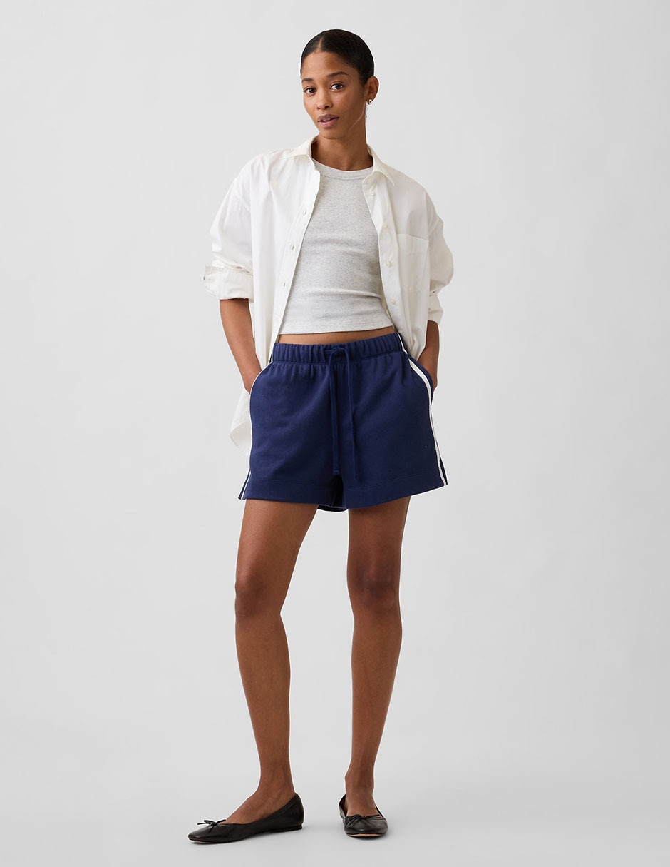 Short mezcla de materiales para mujer 4
