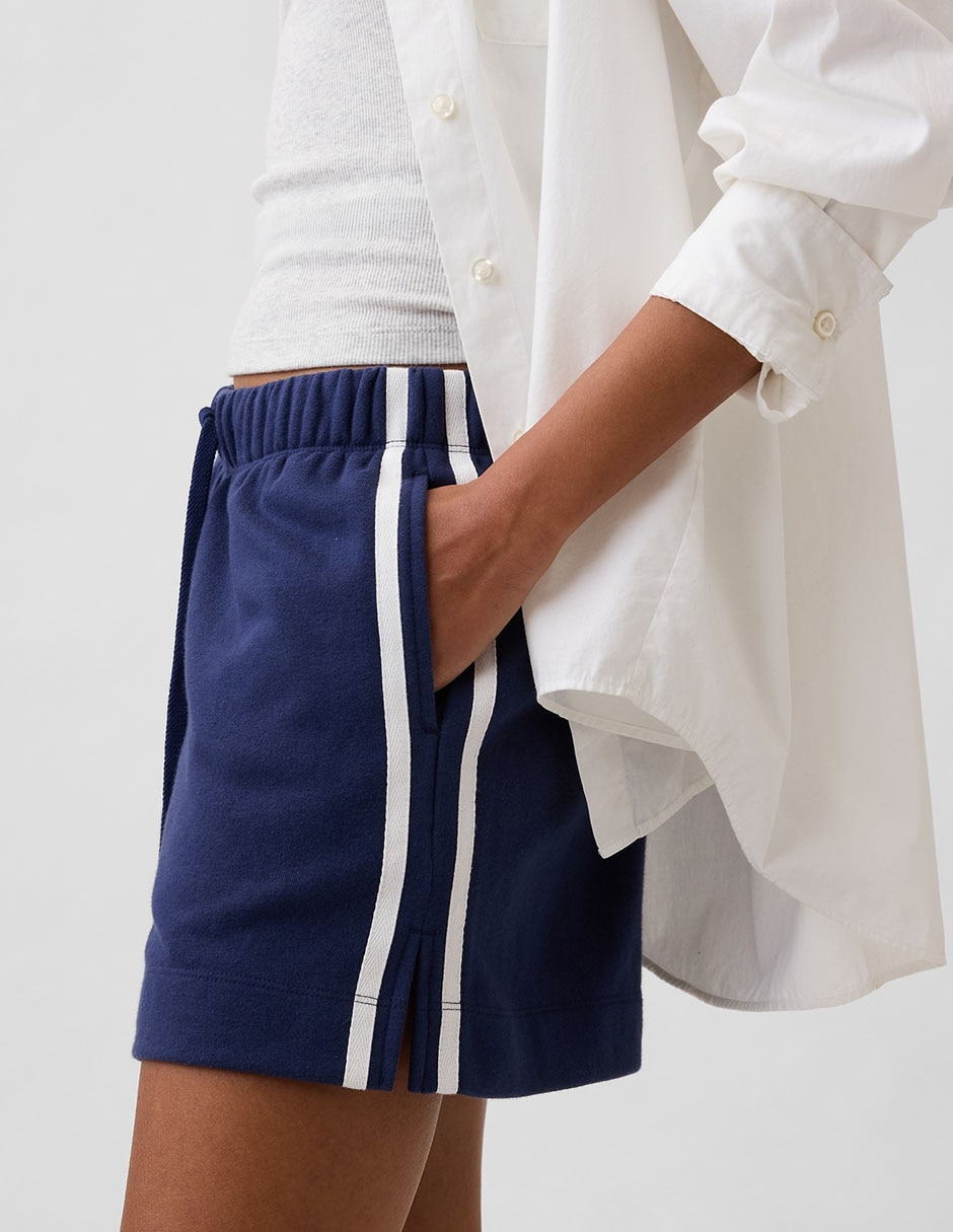 Short mezcla de materiales para mujer 6