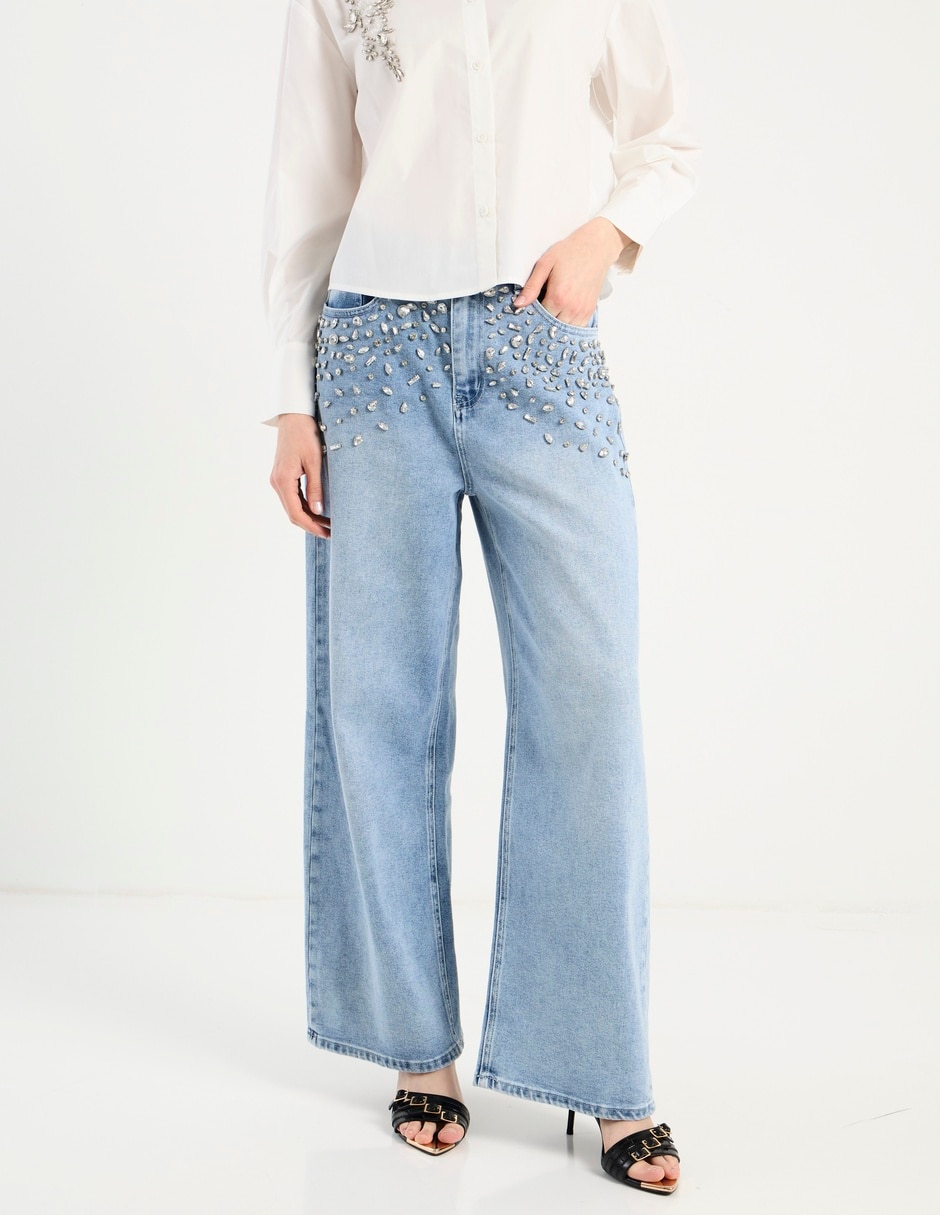 Jeans wide leg para mujer