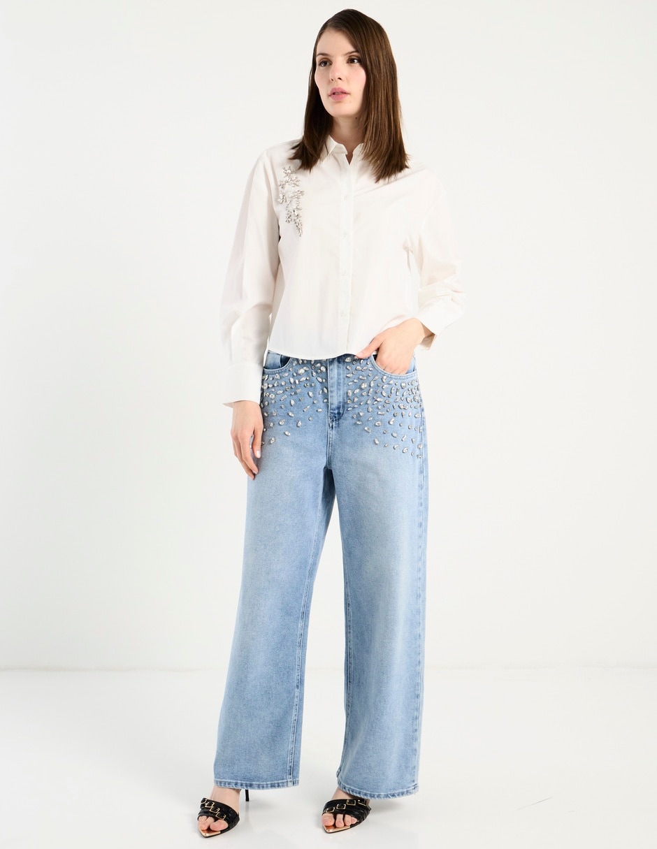 Jeans wide leg para mujer 4