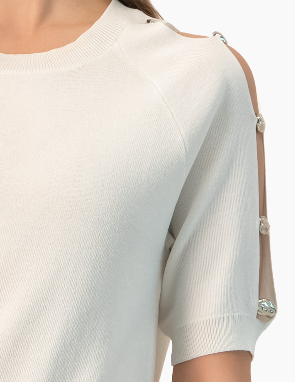 Suéter cuello redondo para mujer 2