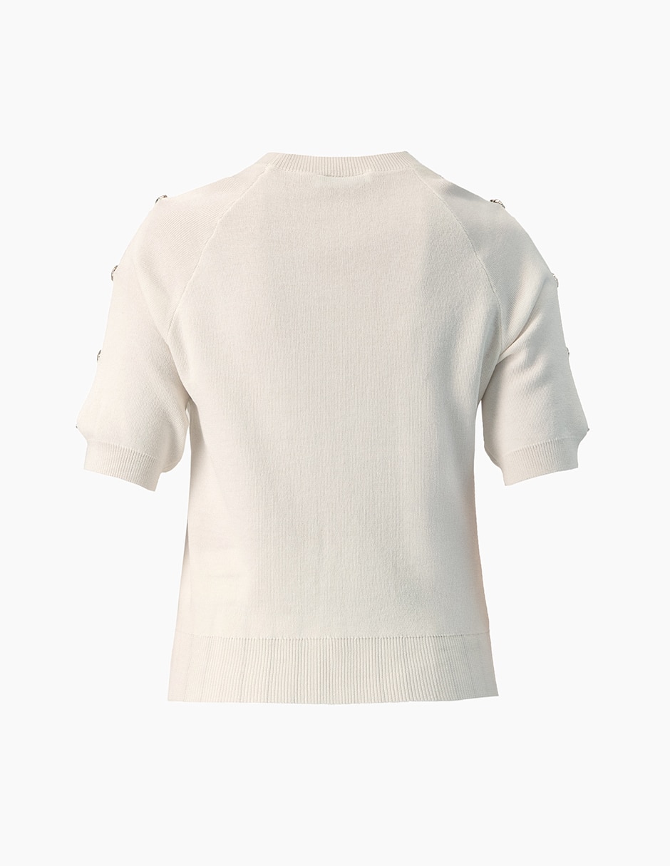 Suéter cuello redondo para mujer 7
