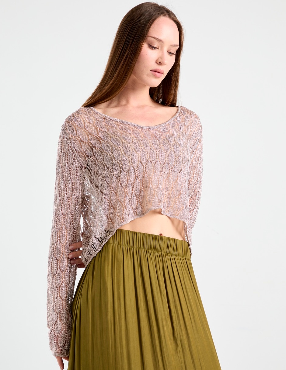 Suéter cuello redondo para mujer 8