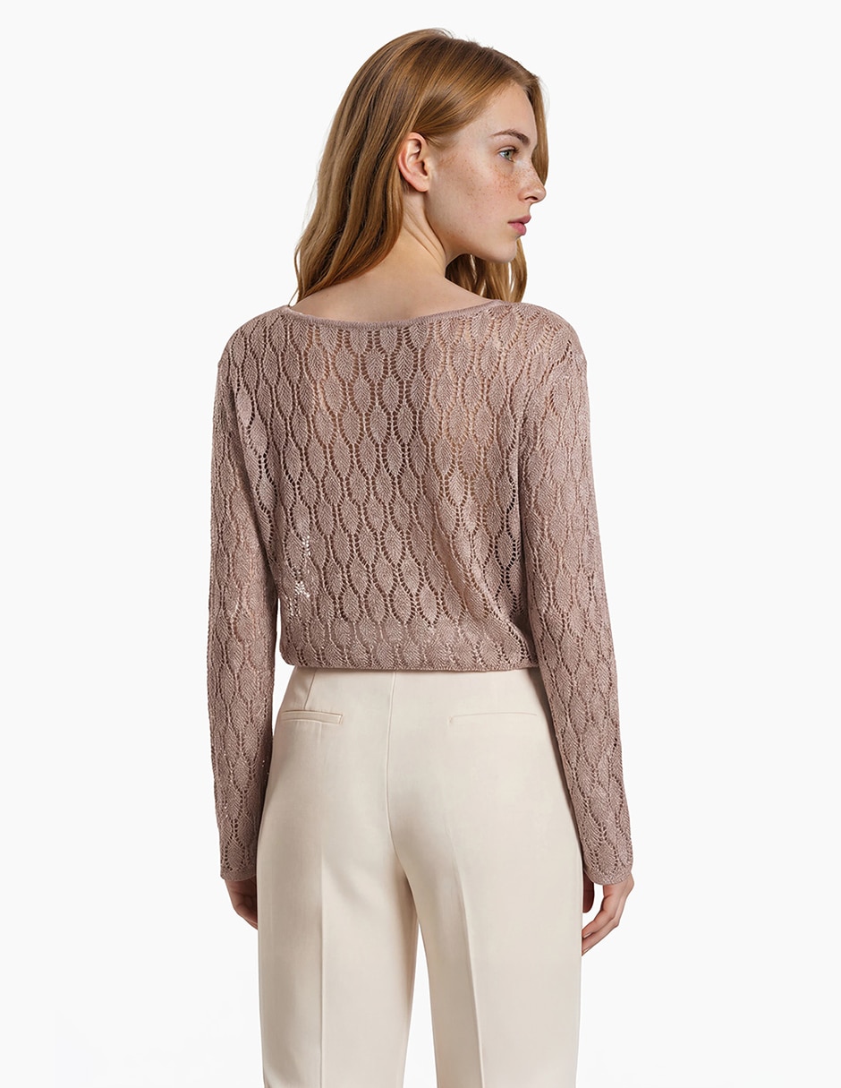 Suéter cuello redondo para mujer 2
