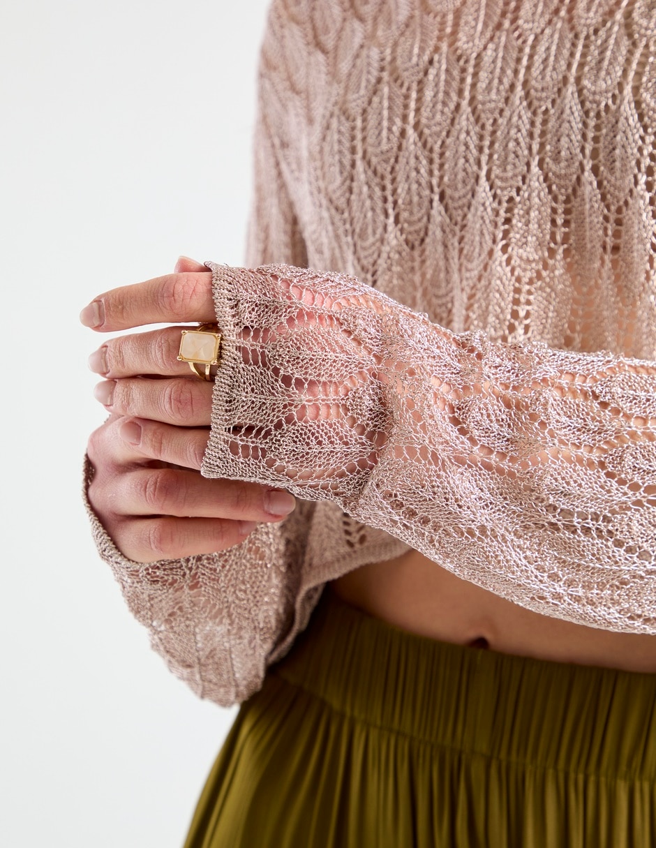 Suéter cuello redondo para mujer 11