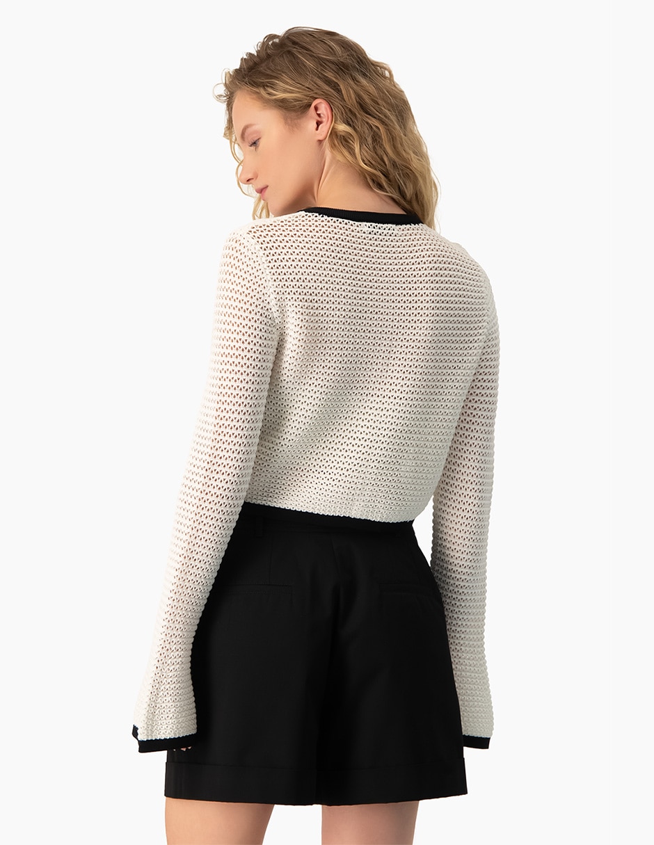 Suéter cuello redondo para mujer 2