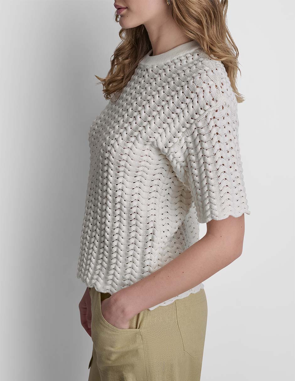 Suéter cuello redondo para mujer 6