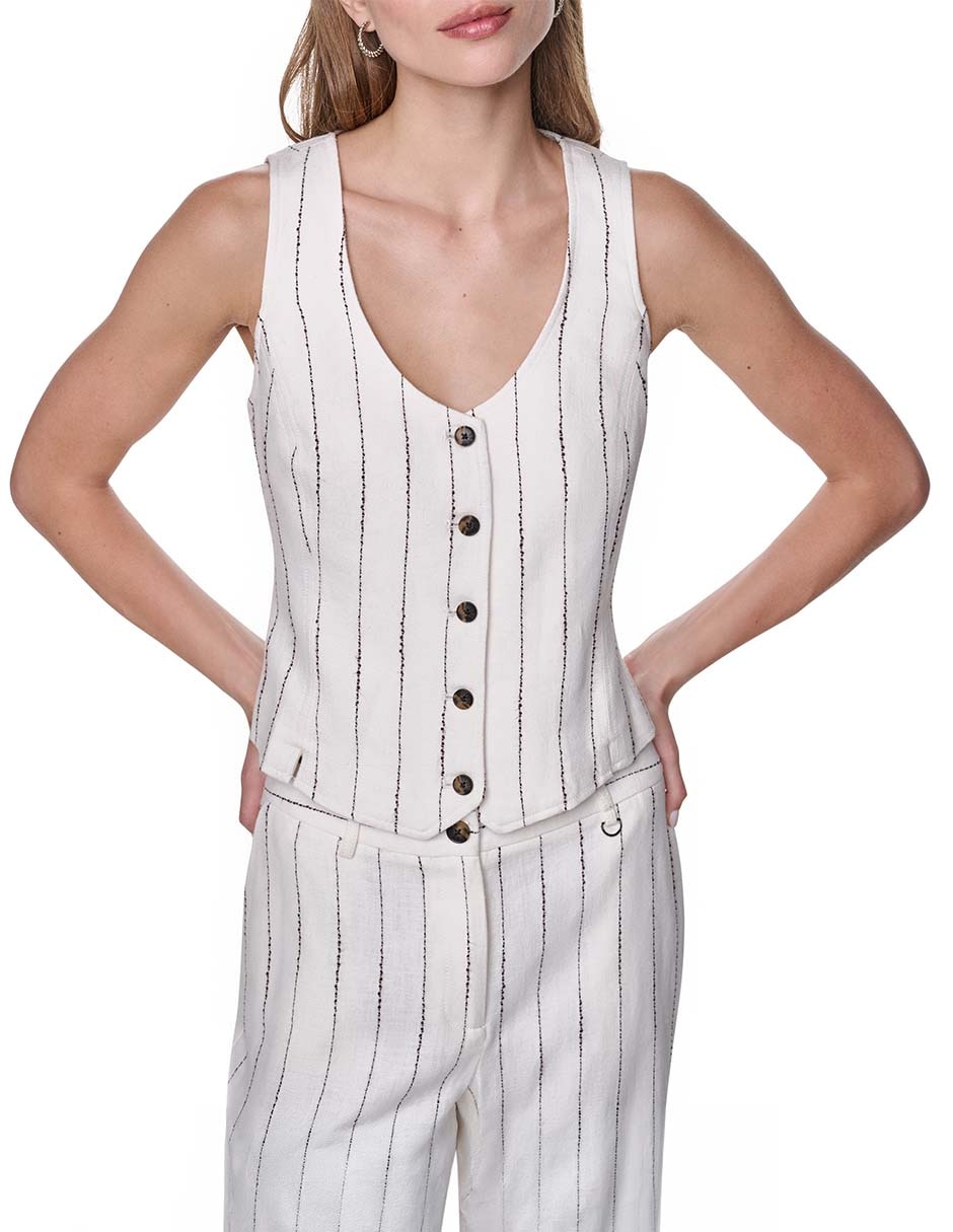 Chaleco de lino para mujer 8
