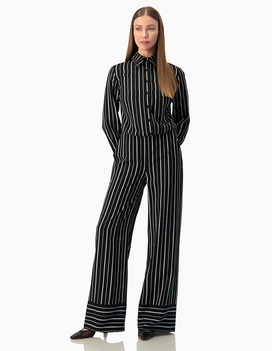 Pantalón regular amplio para mujer 5