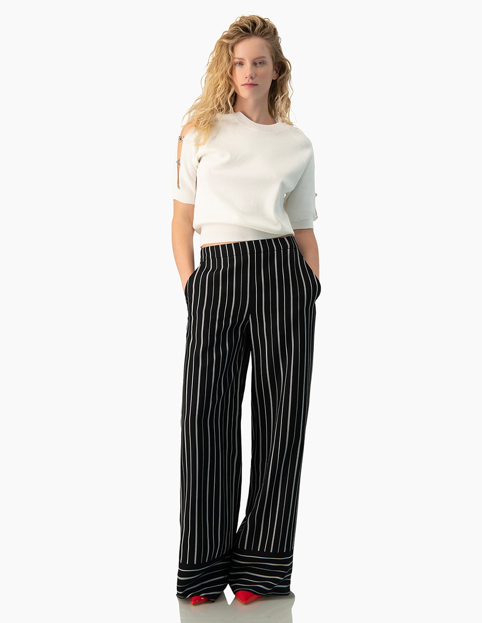 Pantalón regular amplio para mujer 2