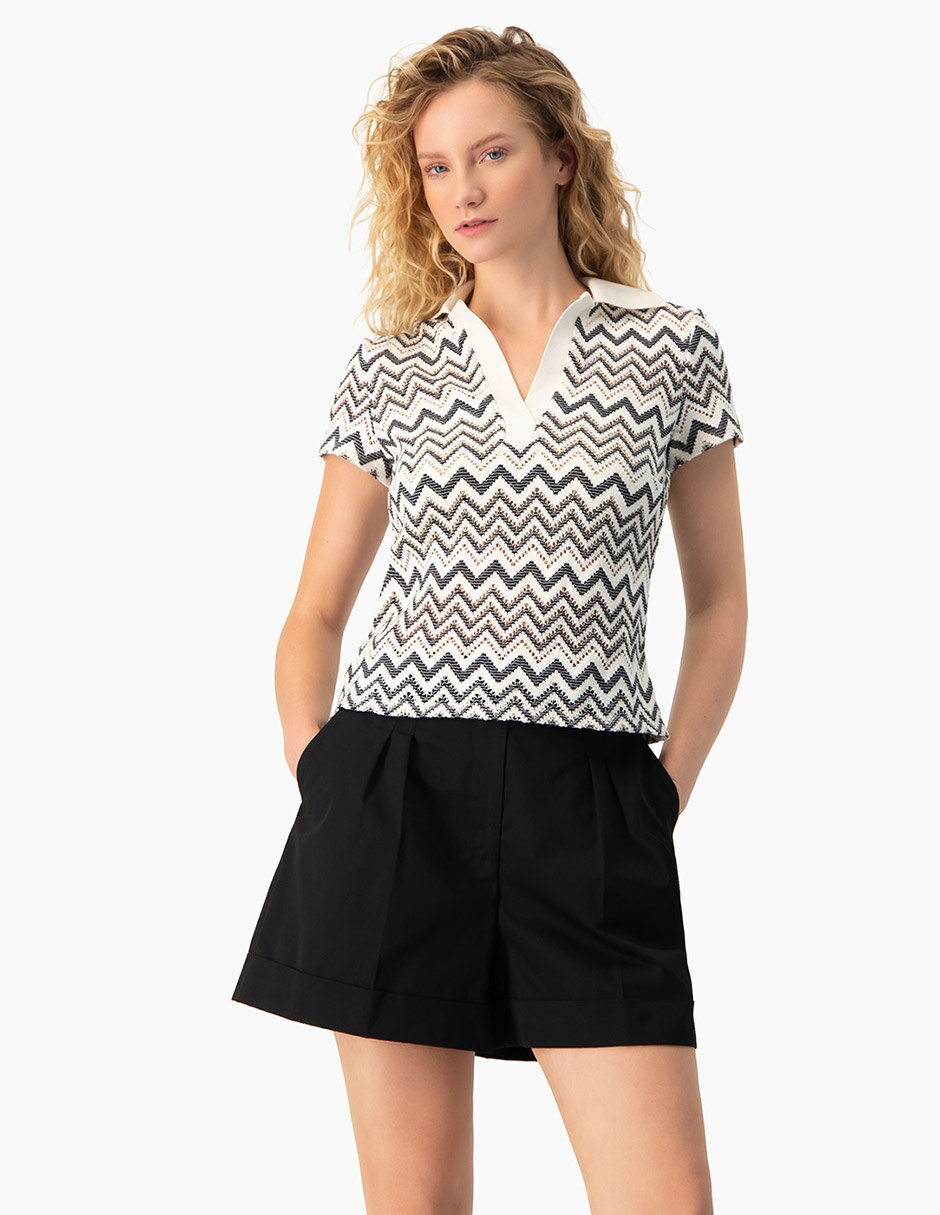 Blusa manga corta para mujer