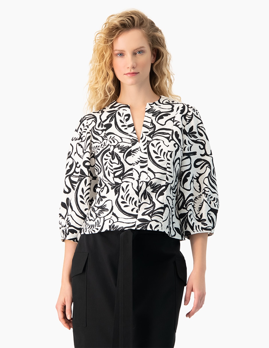 Blusa manga 3/4 para mujer