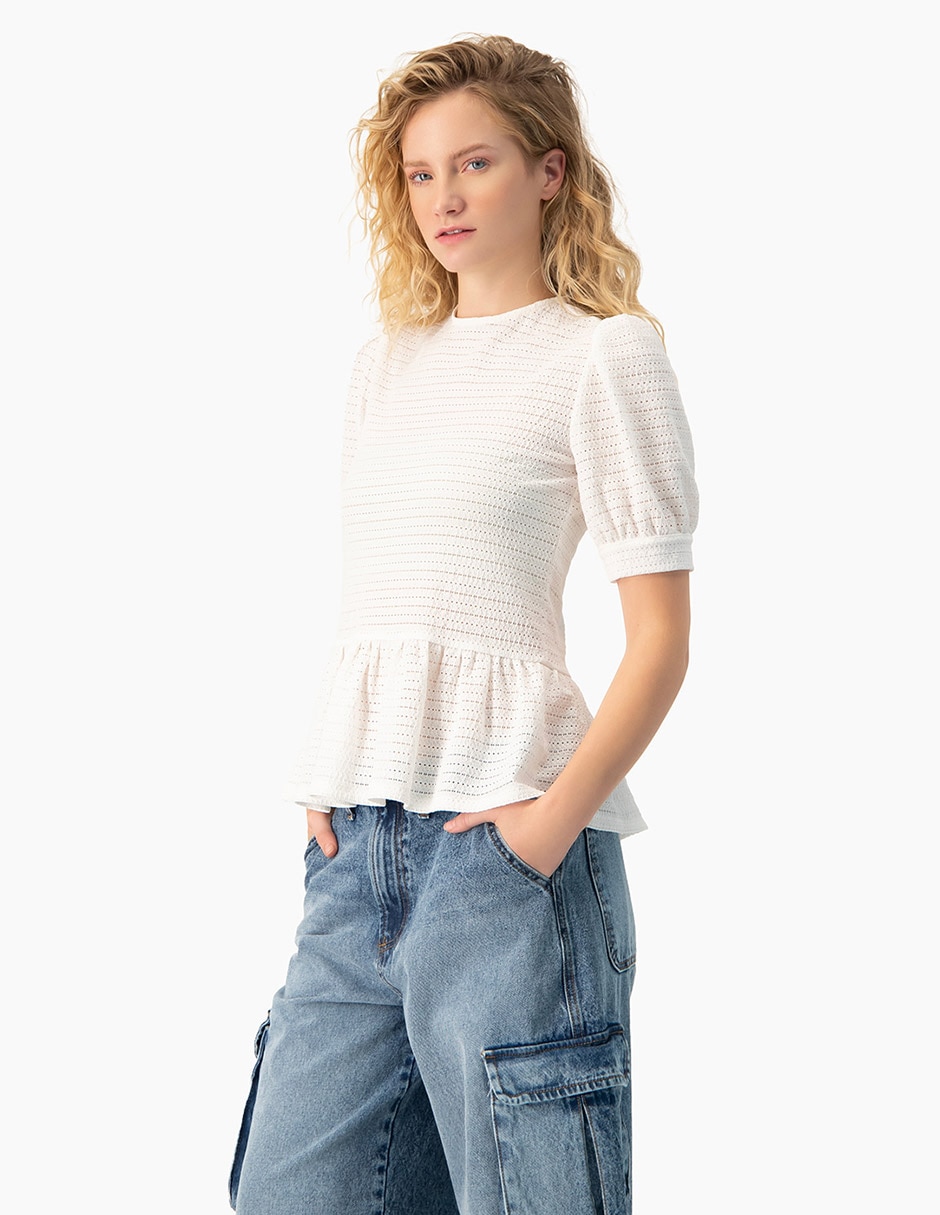 Blusa manga corta para mujer 3