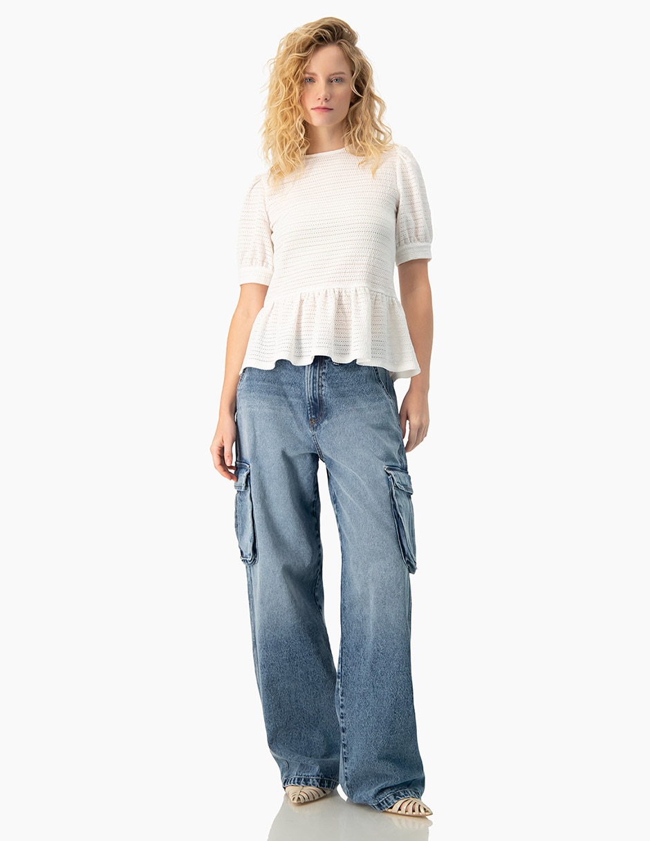 Blusa manga corta para mujer 4