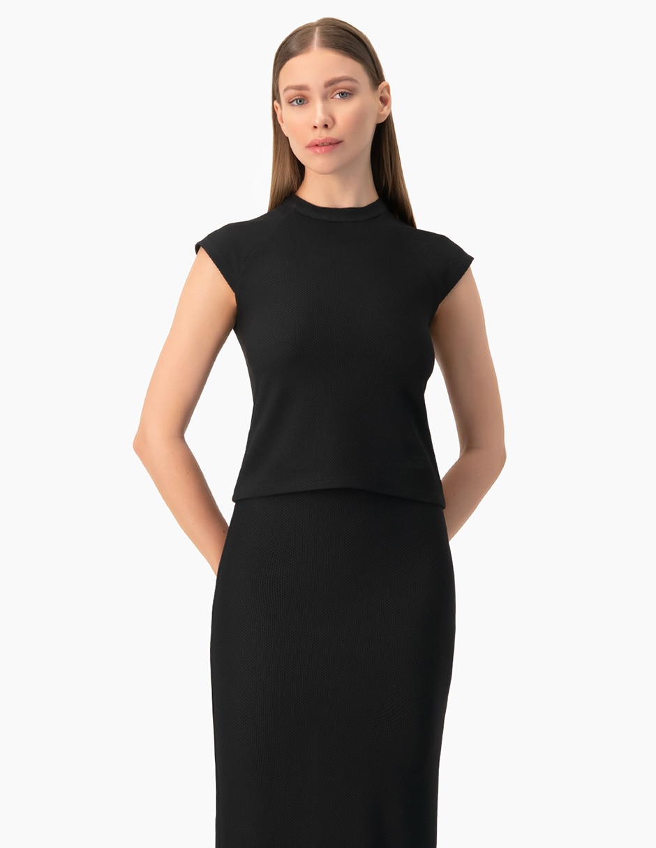 Blusa manga corta para mujer