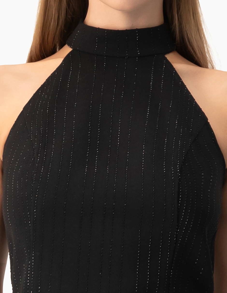 Top cuello halter escote sin escote tirante sin tirantes 6